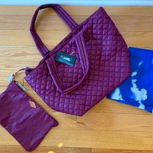 MZ Wallace Medium Metro Tote in Wild Plum NWT